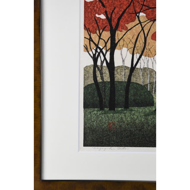 Kazuyuki Ohtsu, Autumn Garden, 1999, Woodblock Print, Framed For Sale - Image 9 of 14