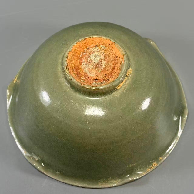 16th Century Antique Chinese Longquan Celadon Floral Rim Bowl For Sale - Image 5 of 5