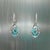 2010s Persian Turquoise Diamond Pendant Earrings 14k WG 26.85 TCW Certified For Sale - Image 5 of 15