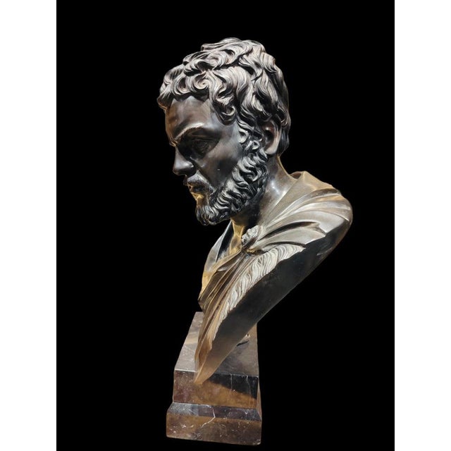 Large Roman Emperor Bust, Bronze, 19th Century For Sale - Image 6 of 17