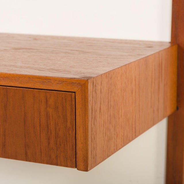 Scandinavian Teak Shelving Unit with Desk, 1970s For Sale - Image 16 of 17