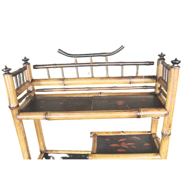 Mid 19th Century Napoleon III Period Bamboo Etagere For Sale - Image 17 of 17