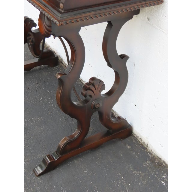 Early 1900s Carved Writing Cabinet Secretary Desk 6680 For Sale - Image 15 of 18