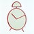 Contemporary Mid-Century Pop Art Alarm Clock Wall Mirror by Pilm, Italy, 1970s For Sale - Image 3 of 13