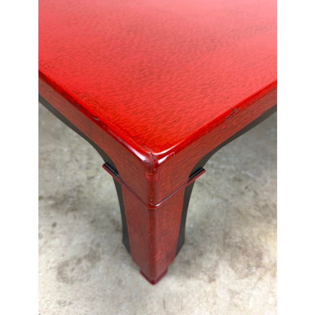 Mid 20th Century Japanese Low Coffee / Tea Table in Red & Black Lacquer For Sale In New York - Image 6 of 12