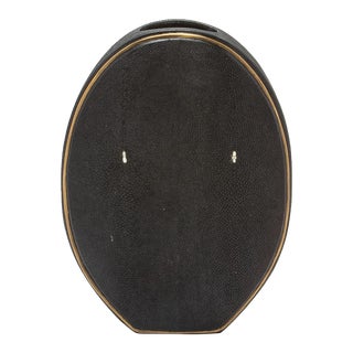 Shagreen Vase With Brass Details by R&y Augousti For Sale