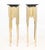 Pair of Luxxu "Empire Column Display" Pedestals, each with black Nero Marquina marble top above gilt brass base. 48.5" H x...