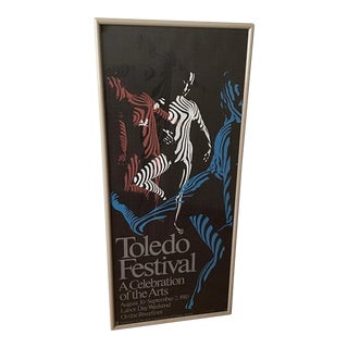 Vintage Toledo Festival A Celebration of the Arts, 1985 Poster, R. Beach, Artist Signed For Sale