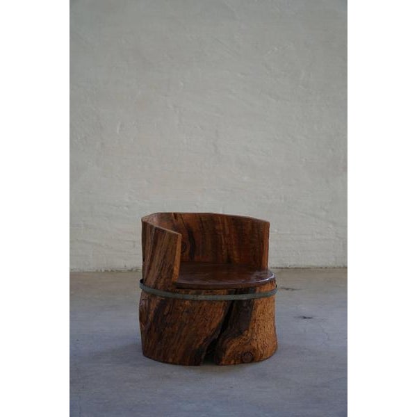 Swedish Primitive Stump Chair in Pine, 1920s For Sale - Image 6 of 18