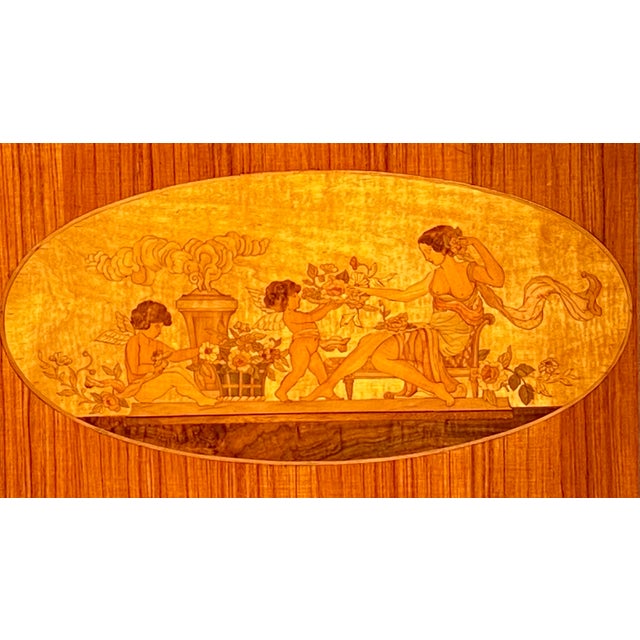 1930s French Art Deco Inlaid Double Bed, 1930s For Sale - Image 5 of 16