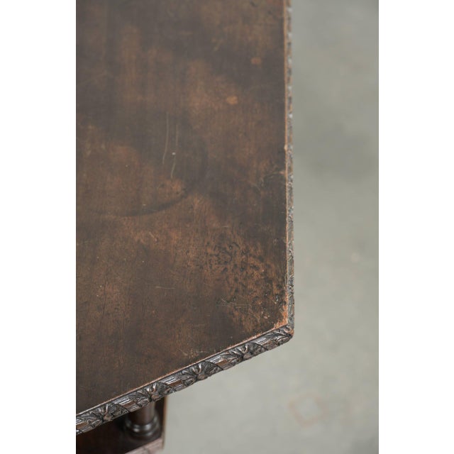 Wood Antique English Wooden Hexagonal Top Turning Book Table, 19th Century For Sale - Image 7 of 17