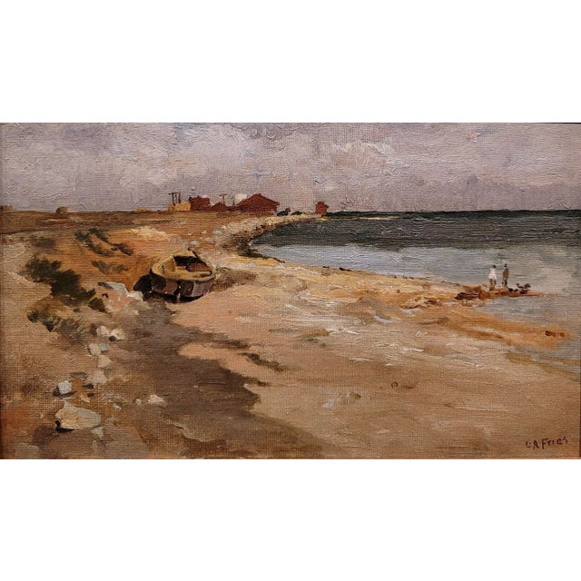 Charles Fries -C.1910s View of Coronado Peninsula in S. Diego-Oil Painting For Sale - Image 4 of 9