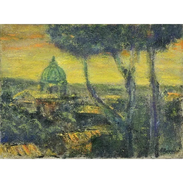 Oil on canvas realized by Pino Romanò (1934) in 2000. Hand signed. Dated and titled on rear. Excellent condition. This...