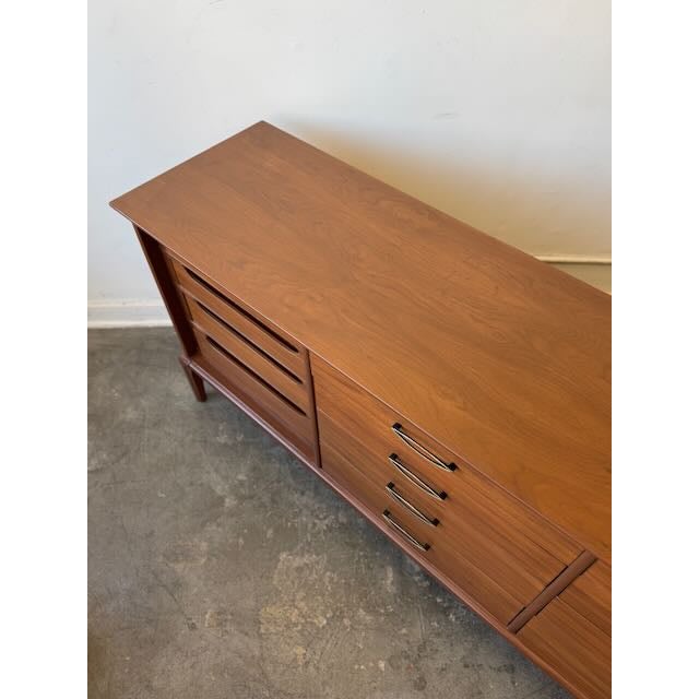1960's 12 Drawer Walnut Dresser For Sale - Image 12 of 12