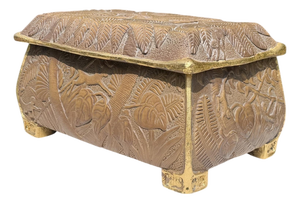 Vintage Carved Tropical Foliage & Animal Motif Box
