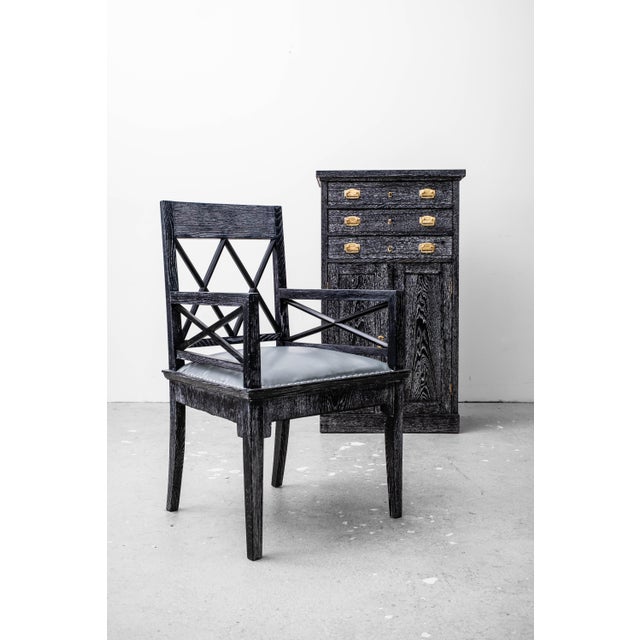 Early 20th Century Art Nouveau Armchairs attributed to Josef Hoffmann School, Vienna, 1912, Set of 3 For Sale - Image 5 of 18