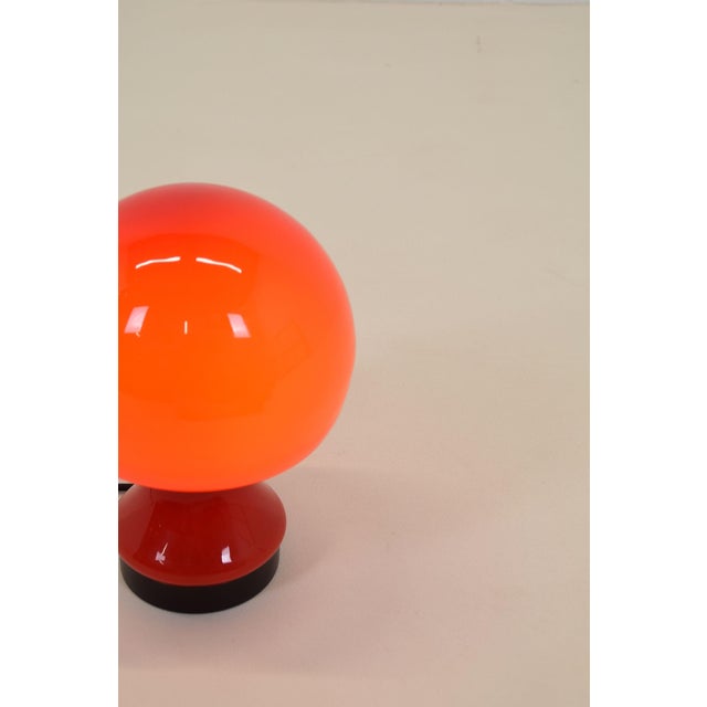 1960s Vintage Glass Mushroom Table Lamp, 1960s For Sale - Image 5 of 7