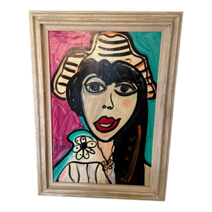 1970s Abstract Painting by Peter Keil, Framed
