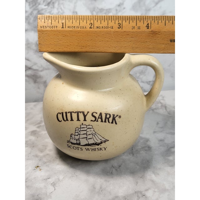 1970s Cutty Sark Scottish Transferware Squat Pitcher For Sale - Image 10 of 11