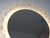 Large Illuminated Circular Beveled Wall Mirror in Melted Ice Acrylic Glass, 1970s For Sale - Image 4 of 12
