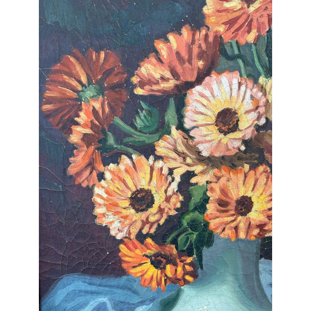 H. Berger Still Life Oil Painting on Canvas For Sale In Charleston - Image 6 of 11