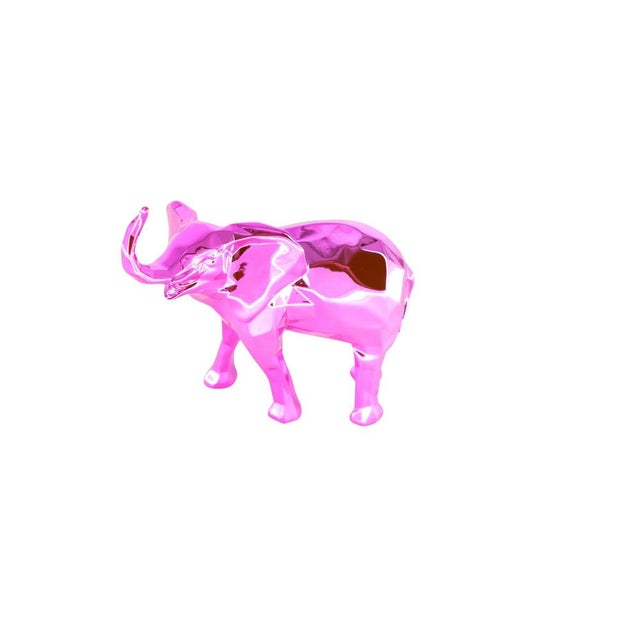 Pink Resin Elephant from Richard Orlinski For Sale - Image 9 of 9