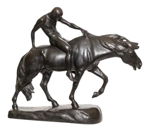 Hussmann, Albert Bronze Horse and Rider Sculpture