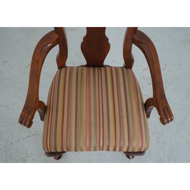 Set of 6 Cherry Queen Anne Dining Room Chairs For Sale In Philadelphia - Image 6 of 18