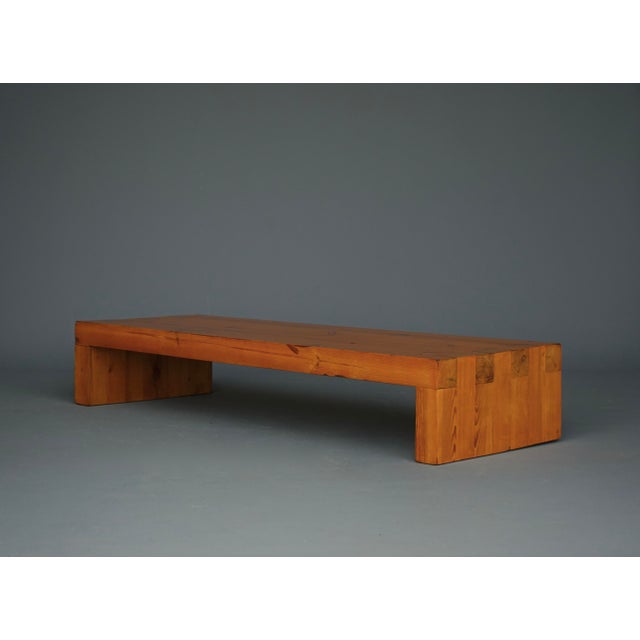 1960s Low Pine Coffee Table in the style of Charlotte Perriand, France, 1960s For Sale - Image 5 of 10