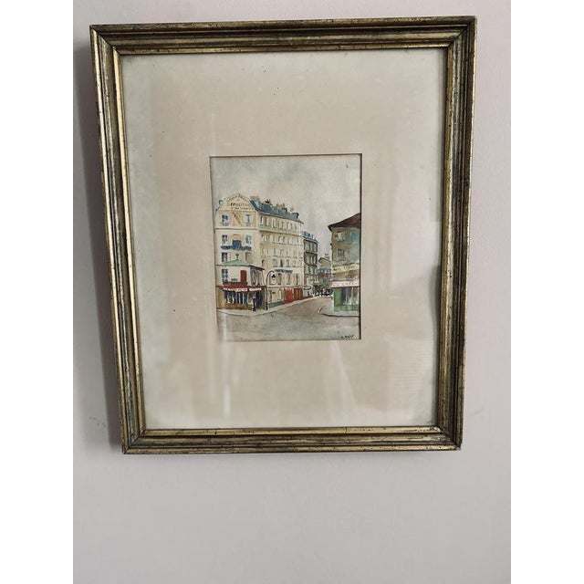 A. Paly, Parisian Street Scene with Berlin Bar, Watercolor, Framed For Sale - Image 3 of 17