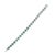 18k White Gold Emerald & Diamond Bracelet For Sale - Image 4 of 4