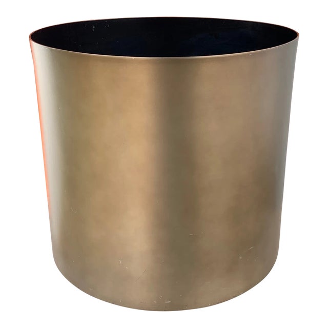 1970s Extra Large Paul Mayen Aluminum Planter in Bronze Finish For Sale