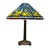 Late 20th Century Tiffany Style Leaded Stained Glass Daffodil Table Lamp With Bronzed Base For Sale - Image 12 of 15