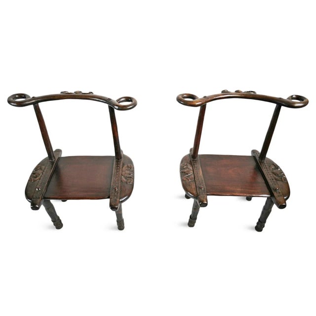 Brown Antique Carved Senufo Ram Chair For Sale - Image 8 of 8