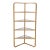 Modern Bentwood Corner Bookshelf With Glass Shelves For Sale