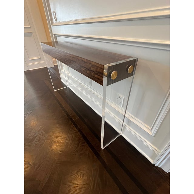 John Richard Aristar Console in Smoked Eucalyptus For Sale - Image 9 of 11