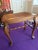 1960s Vintage Walnut Cane Seat Cabriole Leg Spindle Stretcher Piano Bench With Cushion For Sale - Image 5 of 12
