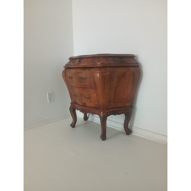 Vintage Italian Burl Wood Night Stands, A Pair For Sale - Image 11 of 18