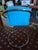 Italian Steel and in Turquoise Cotton Upholstery Armchairs, 1960s, Set of 2 For Sale - Image 17 of 18