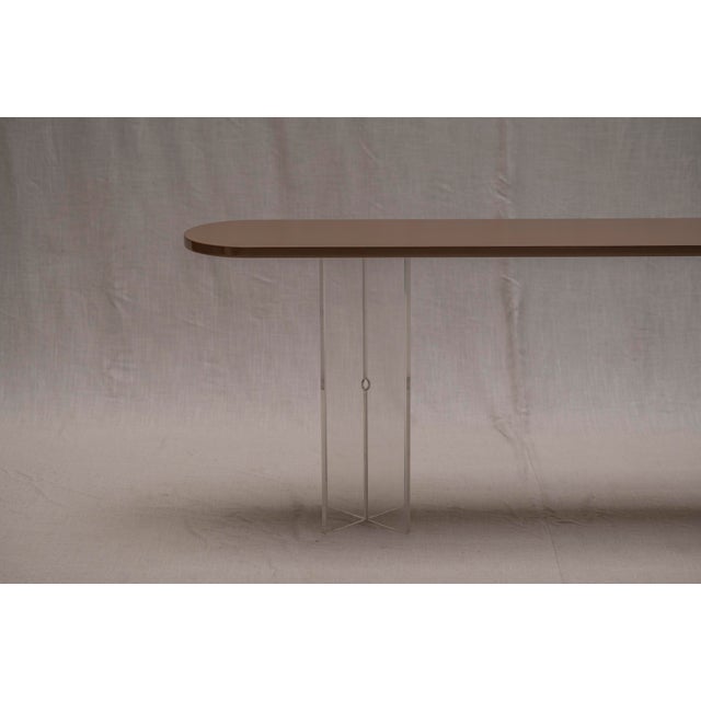 Space Age Lacquered and Acrylic Glass Console Table, 1970s For Sale - Image 9 of 18