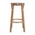 Ballito 30 in. Seat Height Oval Rattan Bar Stool with Footrest, French White, Orange & Brown For Sale In Chicago - Image 6 of 8