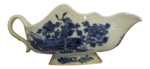 Chinese Export Blue and White Sauce Boat