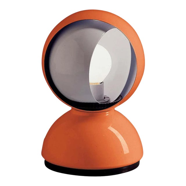 Vico Magistretti Eclisse Table Lamp in Orange for Artemide For Sale