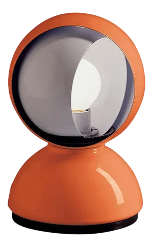 Vico Magistretti Eclisse Table Lamp in Orange for Artemide