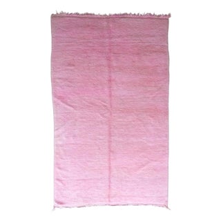 Solid Pink Moroccan Rug - 8.3 X 5 Ft For Sale