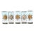 1970s Mid-Century Modern Federal Glass Atomic 22 Karat Gold North Star Mid-Century Highball Glasses Starburst Set of 5 Bartlett-Collins For Sale