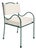 Panarea Armchair in Cream and Taupe Striped Upholstery by Ceraudo, 2010s For Sale