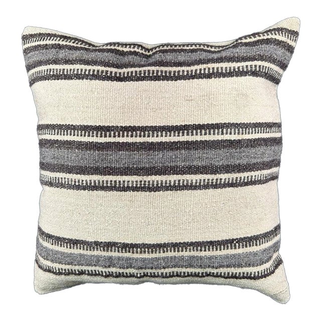 Turkish Hemp Pillow Cushion Natural Beige Gray Pillow Cushion Cover 24x24 For Sale