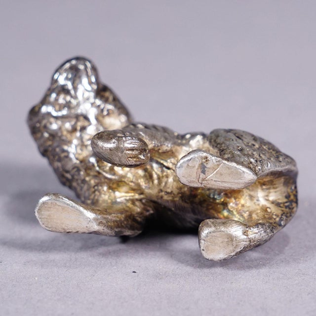 Early 20th Century Vintage Silverplated Cast of a Strolling Bear For Sale - Image 5 of 5