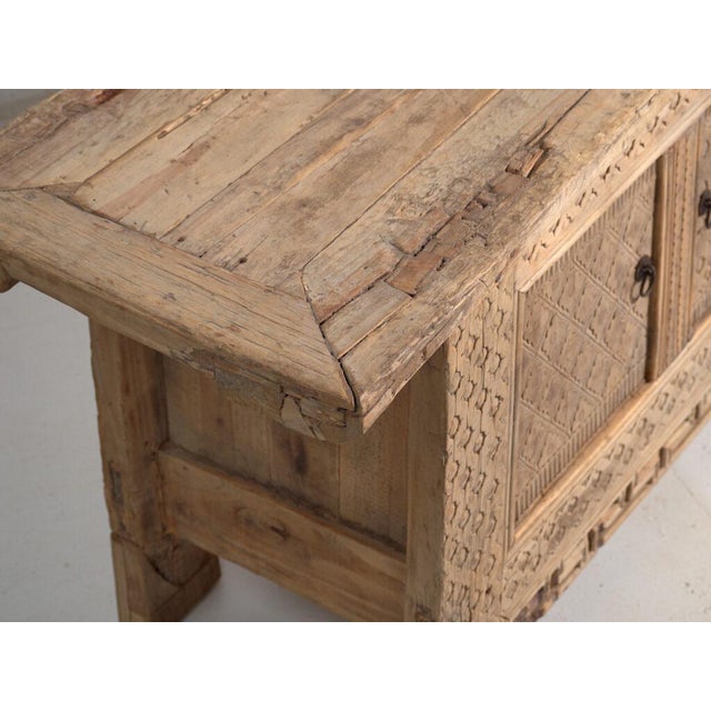 Antique Carved Pine Sideboard For Sale - Image 4 of 15